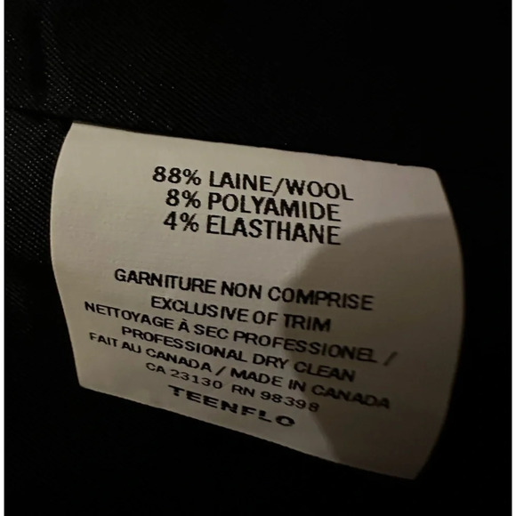 TeenFlo  wool blend vintage classic black blazer size 10 in good condition - Picture 6 of 6
